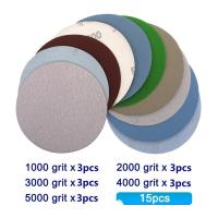 15PCS Discos De Arena 5 Pulgadas Assorted 1000-5000 Grit Papel De Piedra Seco Y Humedal Compatible Con Sopladores Orbitales Aleatorios Para Pulir - details 1