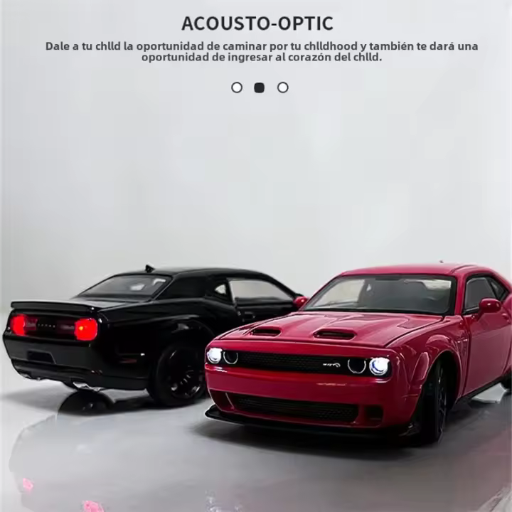 Modelo De Coche Deportivo Dodge Challenger SRT De 1:32 En Aleación De Metal Con Sonido Y Luz Juguete Para Niños Regalo De Coche Muscular - 1