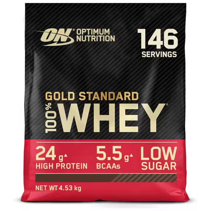 Optimum Nutrition - Whey Gold Standard, 100% Whey, 146 Dosis, 4.53 kg, Sabor a Elegir, Proteína en Polvo para Recuperación y Desarrollo Muscular con Glutamina Natural y Aminoácidos BCAA - 1