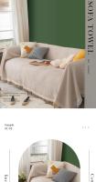 Manta De Algodón Nórdica De Color Sólido Para Todas Las Estaciones Toalla De Pelusa De Viento Simple Cojín Para Almuerzo Estilo Clásico Rectangular Para Adultos - details 5