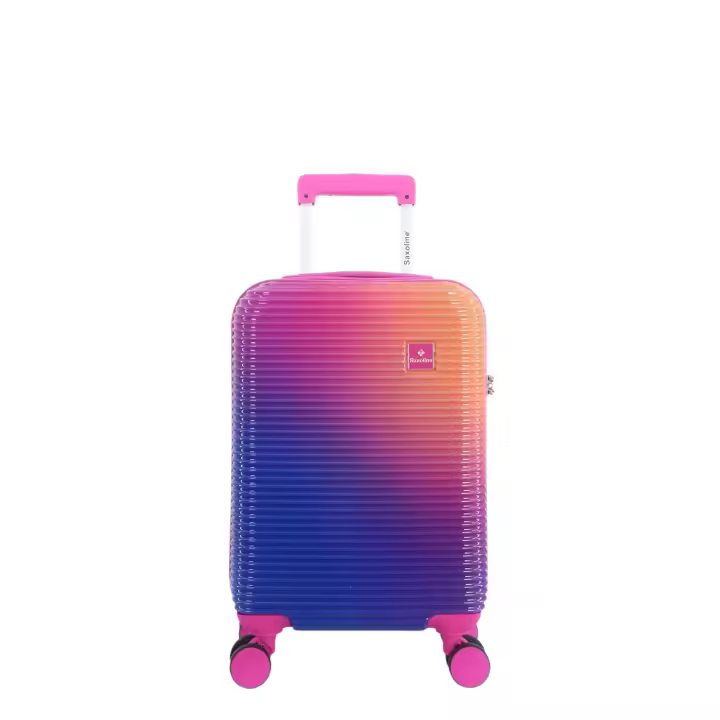 SAXOLINE Maleta cabina - pequeña, colección Twist, color fucsia-azul, material ABS, 4 ruedas, tamaño 54x35x20 cm, 40 litros, 2.6 kg - 1