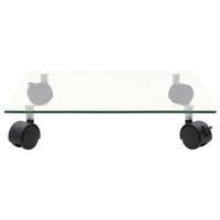 vidaXL Soportes ruedas plantas 4 uds cuadrado vidrio templado 35x35 cm - details 2