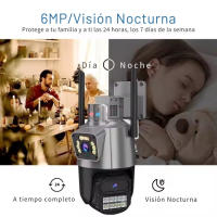 Cámara de Vigilancia IP para Seguridad con Enlace de Bola, 3MP, Audio Bidireccional, Visión Nocturna, Rotación Horizontal y Vertical, Alarma, Almacenamiento hasta 128GB, Monitoreo Remoto, Resistente a Rayos, Impermeable IP66 para Interior y Exterior - details 3