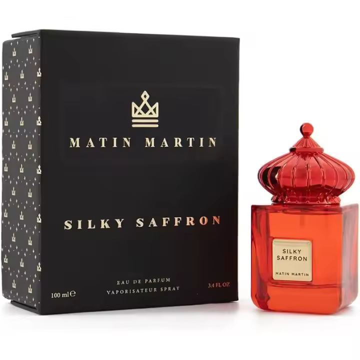 Eau de Parfum de Azafrán Sedoso para Mujeres y Hombres - Azafrán, Limón, Pomelo, Fragancia Intensa y Duradera - Perfumería Árabe de Matin Martin 100ml - 1