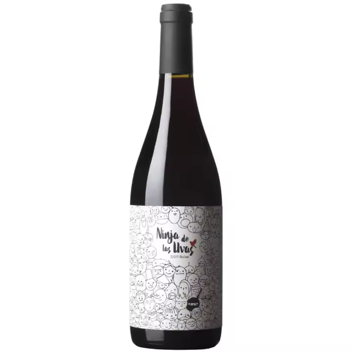 Ninja de las Uvas 2022 garnacha. Vino tinto ligero procedente de pequeños viñedos de montaña, cultivados manualmente y sin agroquímicos. Elaborado sin aditivos, sin clarificar ni filtrar. - 1