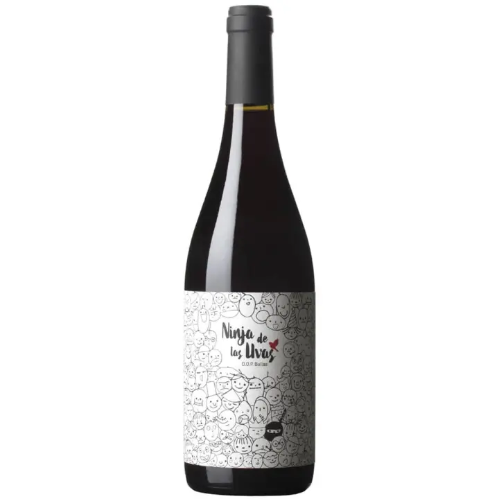 VINO TINTO Ninja de las Uvas 2022 garnacha. Vino tinto ligero procedente de pequeños viñedos de montaña, cultivados manualmente y sin agroquímicos. Elaborado sin aditivos, sin clarificar ni filtrar. - 1
