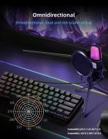 Micrófono Profesional Para Juegos De Computadora Condensador USB Para Streaming En Vivo Podcast Estudio Micrófono Karaoke Kit De Microfonos Para PC Y Portátil - details 3
