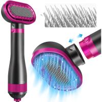 Secador de pelo para perros | Secador de pelo 2 en 1 para mascotas con cepillo pulidor reemplazable | Temperatura ajustable | Secador de pelo profesional para mascotas | Para perros y gatos pequeños y medianos - details 0