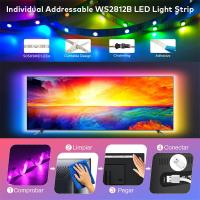 Tiras LED RGBIC WS2812B 3M DC 5V Con Control Remoto Bluetooth APP Para Decoración De Habitación Sala De Estar TV PC Luz Atmosférica - details 10