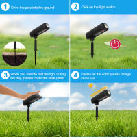 Spotlight Solar LED Exterior Ajustable Luz De Paisaje Solar Impermeable Con Auto Encendido/Apagado 2-en-1 Luz De Pared Para Jardín Patio Carretera Césped - details 10