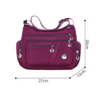Bolso De Hombro Impermeable Oxford Para Mujer Bolso Cruzado Multifuncional Bolsa De Mano Grande Capacidad Mensajero Casual - details 3
