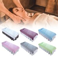 Sábanas De Belleza Para Salón De Cosméticos Y Masajes Tratamiento SPA Sábanas Suaves Para Mesa De Cama Con Agujero Material Poliéster/Celulosa Impresión De Plantas Para Adultos - details 1