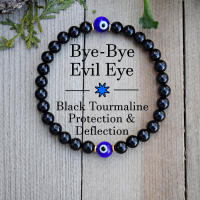 Pulsera De Turmalina Negra Con Ojo De Mal Dicho Protección Y Defensa Regalo Para Hombres/Mujeres Pulsera Protectora Unisex - details 0