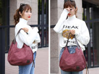 Bolso De Hombro Para Mujer Yogodlns Vintage De Lona Gran Capacidad Bolso Casual Con Manija Nueva Moda Bolso De Compras Para Dama - details 2