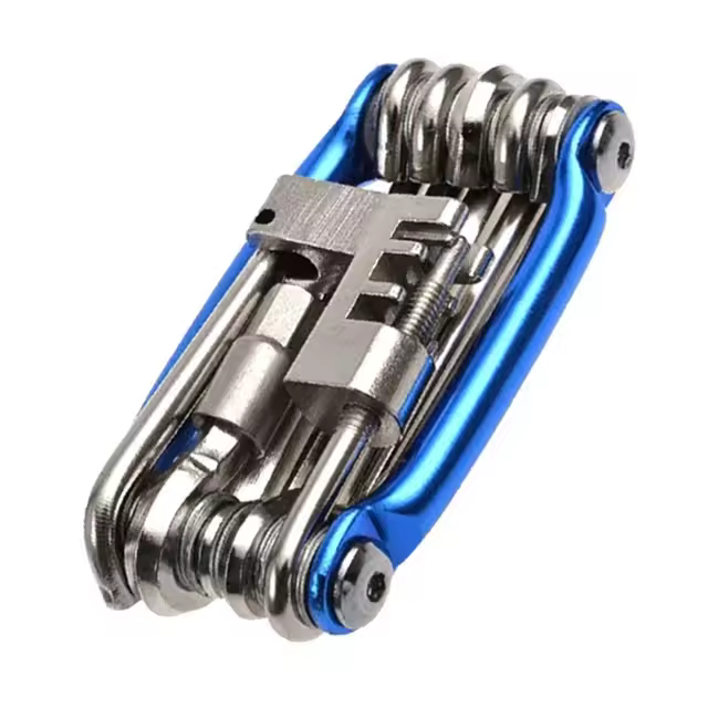 Juego De Reparación De Bicicleta Multifuncional 11 En 1 Herramientas De Mantenimiento Portátil Para Mountain Bike Llaves Y Destornilladores - 1