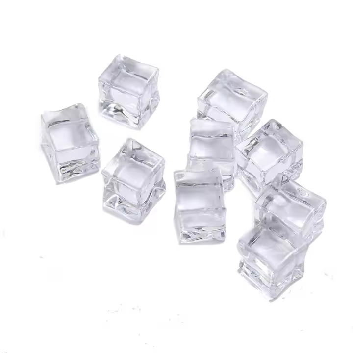 10 Piezas De Cubos De Hielo Artificiales En Forma Cuadrada De Acrílico 15mm/20mm/25mm/30mm Para Fotografía Y Decoración De Hogar - 1