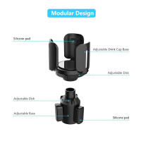 Soporte De Taza Ajustable Y Multifuncional Para Coche Base De Taza Con Extensibilidad Material De Silicona Resistente Al Calor - details 1