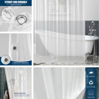 Cortina de ducha transparente con ganchos, forro impermeable, moho, PEVA, decoración de baño para el hogar - details 3
