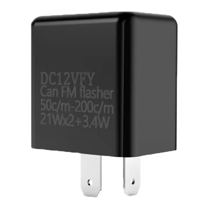 Relé De Frecuencia Ajustable Para Motocicleta LED Indicador De Giro De Alta Potencia DV 12V Protección Múltiple Negro/Ámbar Tamaño 35x35x27mm - 1