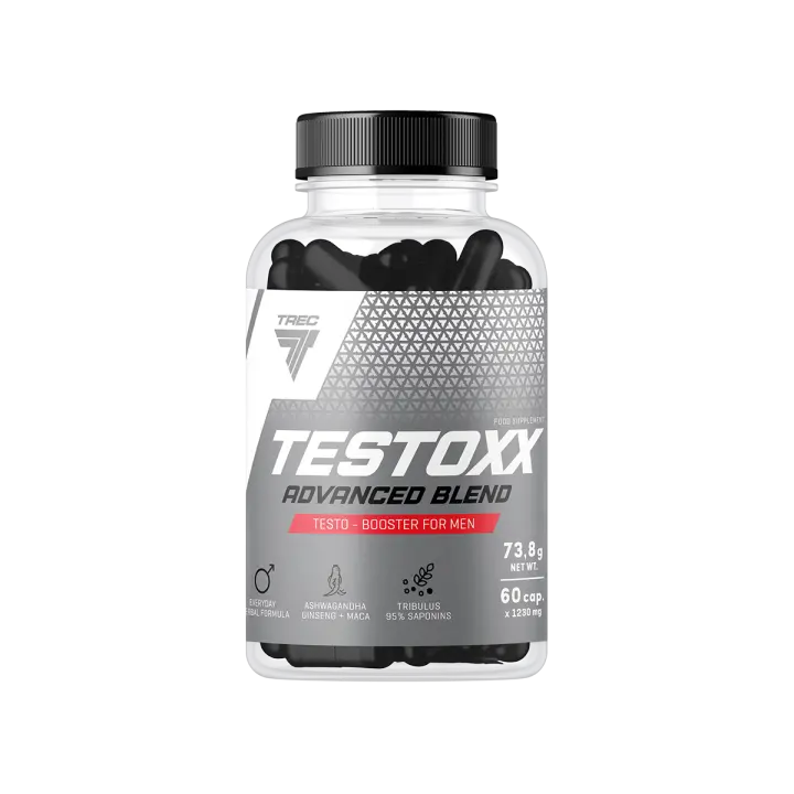 TREC NUTRITION - TESTOXX - ASHWAGANDHA + GINSENG + MACA + TRIBULUS- 60 CAPSULAS - 1