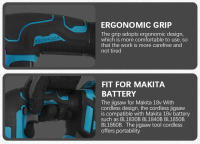 Sierra Curva Eléctrica Portátil Para 18V Makita 3500RPM Herramienta Multifuncional De Carpintero Sin Batería Siemprechequée QXJ006 - details 3