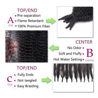 Extensiones De Cabello Crochet Afro Spring Twist Pre-Separadas Marley Para Mujeres Synthetic Braids Cabello Tejido De Afro Twist - details 14
