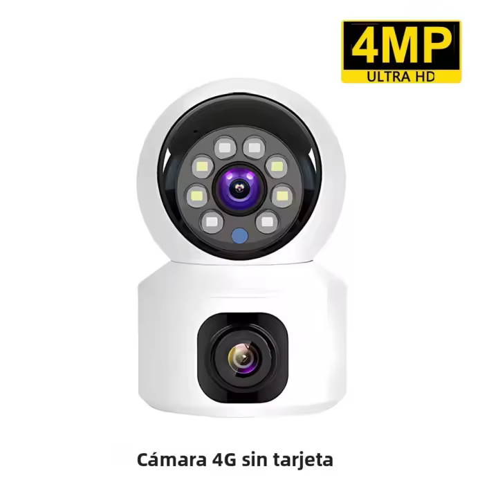 Cámara IP 4G Con Doble Lente Y Visión Nocturna Para Monitor De Bebé Interior Seguridad CCTV Detección De Humanos Cámara De Video Bidireccional Protección De Seguridad - 1