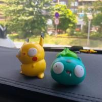 Figuras De Acción Pokemon Kawaii Con Ojos Grandes Pikachu Charmander Bulbasaur Decoración Divertida Para Vehículos Regalo Para Fans De Anime Tamaño 5-7cm Unisex - details 4