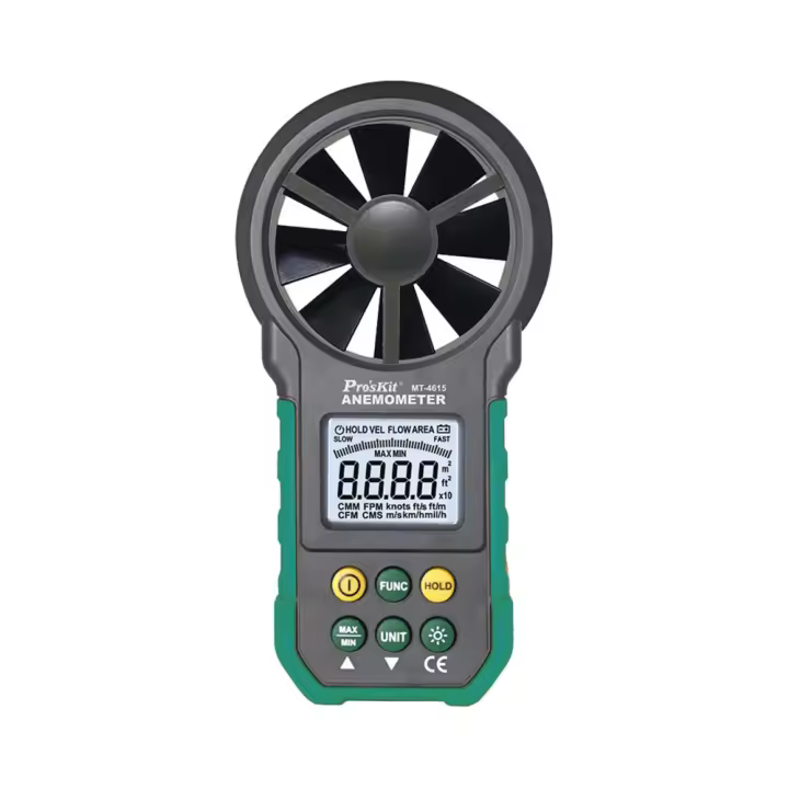 Anemómetro digital para medir velocidad y volumen del aire - 1