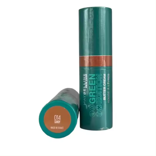 Maybelline Barra de labios New York Green Edition Buttercream 014 Sandy, 3,4 g - 1