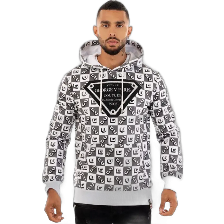 Avenue George V Sudadera George V Paris Couture Logo Blanco - 1
