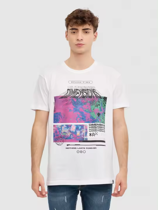 Lleva la energía urbana a tu look con esta camiseta de manga corta y cuello redondo INSIDE - 1