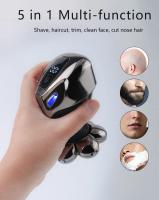 5 En 1 4d hombres recargable cabeza calva máquina de afeitar eléctrica 7 flotante cortador barba nariz oído pelo trimmer hombres limpieza facial cepillo - details 1