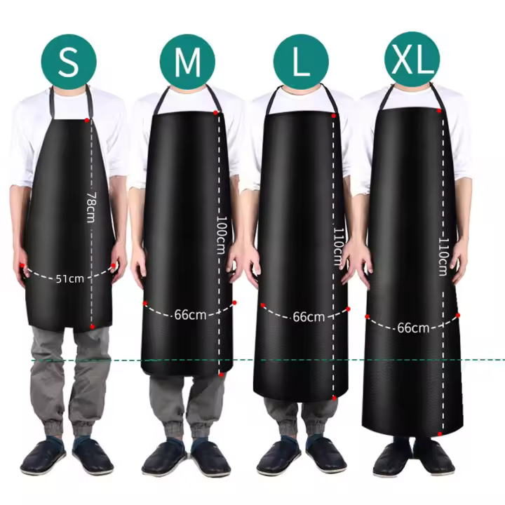 Aguja De PVC Delantal Impermeable Y Resistente Al Aceite Para Cocina Limpiador Aislante Térmico Para Soldadura Eléctrica - 1