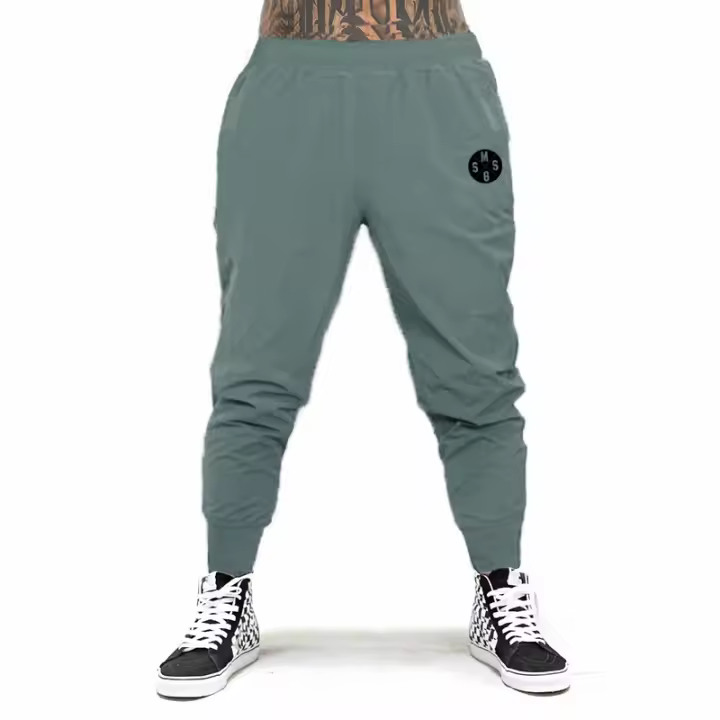 High Quality Men Bodybuilding Fitness Sweatpants Outdoor Casual Training Sport Long Pants Jogging Workout Quick Dry Trousers - 1
