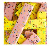 VIDAL Maxicrujitos de Colores CAJA 75U APROX 855G Dulces nubes con una especial Cobertura sabor fresa y vainilla con bolitas crujientes de caramelo. Sin gluten, Sin grasa SABOR VIDAL GARANTIZADO - details 1