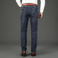 Nuevos Jeans Clásicos Para Hombre Primavera Otoño Moda Negocios Pantalones Vaqueros Rectos Estirados Azul Cómodos De Medio Cinturón - details 39