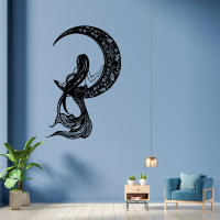 Pegatina De Pared Creativa De Luna Vinilo Arte Para Decoración De Hogar Apto Para Habitaciones De Niños Adhesivo Removible Impermeable Decoración Para Pared Sala De Estar Dormitorio - details 6