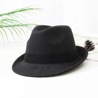 Sombrero Fedora De Piel De Oveja Para Hombres Y Mujeres Estilo Gangster Trilby De Otoño E Invierno Adecuado Para Escena De Exterior Material De Algodón Y Poliéster - details 6