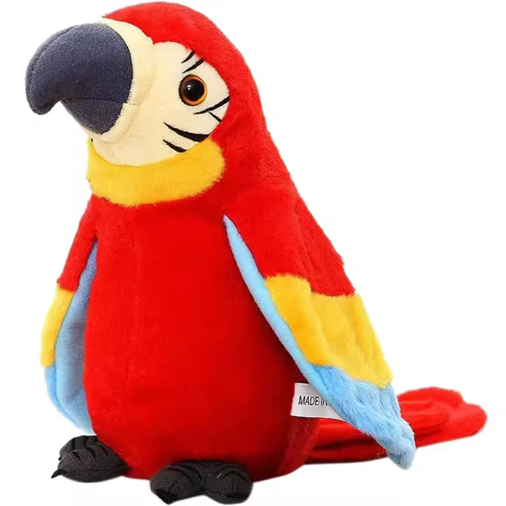 Peluche De Perro De Papagayo Electrónico Que Repite Lo Que Dice Juguete Animado De Pájaro Hablador Peluche De Animal Para Niños Y Adultos - 1