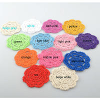 30Pcs Cojines De Mesa Redondos De Crochet Tapetes Para Vajilla Y Lámparas 10cm Eco-amigables De Poliéster Y Algodón Estilo Prairies Chic - details 0