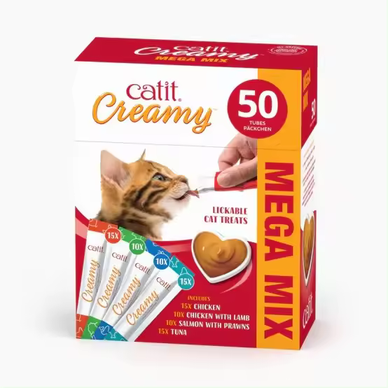 Catit Creamy Snacks Para Gatos Mix - 50 Tubos x 10 g - 1