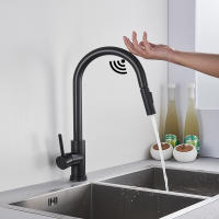 Grifo De Cocina Inteligente Con Sensor Y Pantufla Moverse 360° Monohandle Toque Brushed Doble Modo Agua Grifo Mezclador Montado En La Mesa Cromado Contemporáneo - details 6