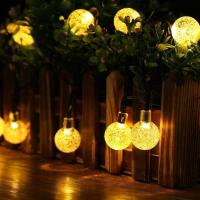 Lámpara Solar De Burbujas Moradas Cadena De Luces Exterior Impermeable LED Para Patio Fiesta Navidad Decoración Hogar - details 4