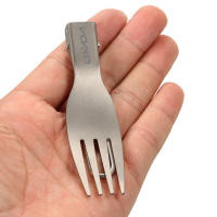 Lixada Cuchara De Titanio Plegable Ultraligera Para Exteriores Y Camping Utensilios De Mesa Portátiles Para Comida Y Frutas - details 5