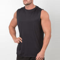 Camiseta Sin Mangas Para Hombre Estilo Fitness Y Gimnasio Camiseta De Torso Liso Para Culturismo Ropa Deportiva De Verano Material Algodón - details 4