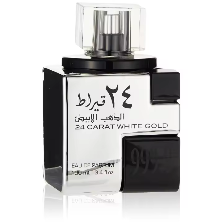Perfume 24 CARAT WHITE GOLD Lattafa 100ml +ATOMIZADOR 5ml Recargable GRATIS! Perfume UNISEX Perfume Árabe Original De Dubai Emiratos Árabes, oriental - 1