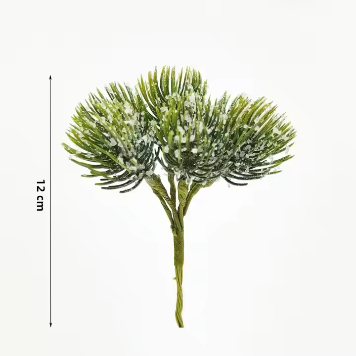 Rama De Pino Artificial De 12cm Verde Plantas Falsas Para Decoración De Mesa Cumpleaños Bodas Y Hogar - 1