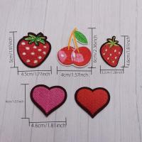 6pcs Parches De Bordado De Animales De Dibujos Animados Para Jeans Sombreros Bolsos Ropa Buzo Estilo DIY Parche De Manzana Y Corazón - details 9