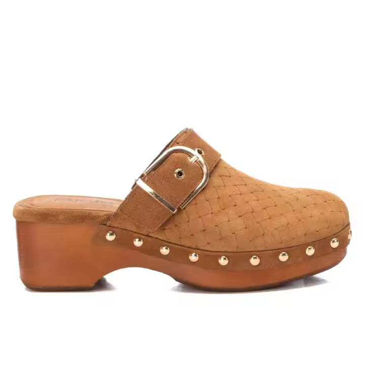 Carmela Zuecos de tacón CAMEL de color Camel - 1